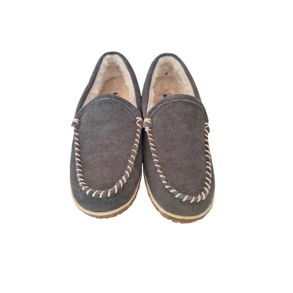 Women's Minnetonka Tempe Slipper Grey Size 9M